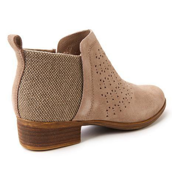 TOMS Suede Perforated Ankle Booties - Picture 7 of 7